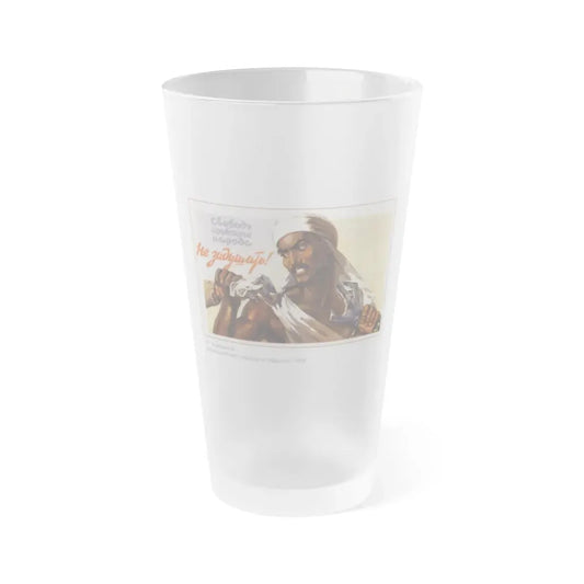 Soviet Era Poster 427 - Frosted Pint Glass 16oz 16oz Frosted - Go Mug Yourself