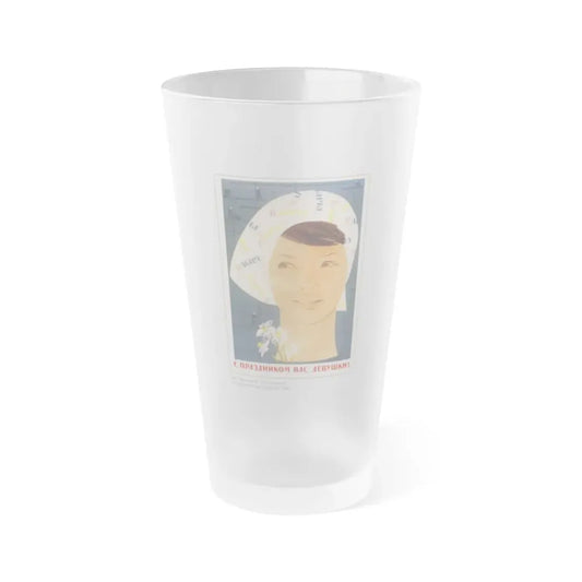 Soviet Era Poster 434 - Frosted Pint Glass 16oz 16oz Frosted - Go Mug Yourself