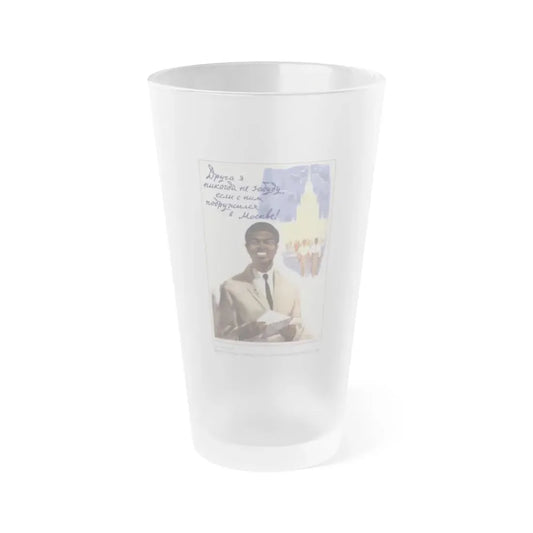 Soviet Era Poster 435 - Frosted Pint Glass 16oz 16oz Frosted - Go Mug Yourself