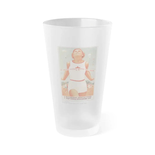 Soviet Era Poster 464 - Frosted Pint Glass 16oz 16oz Frosted - Go Mug Yourself