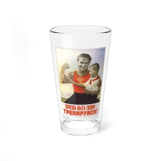 Soviet Era Poster 471 - Pint Glass 16oz 16oz - Go Mug Yourself