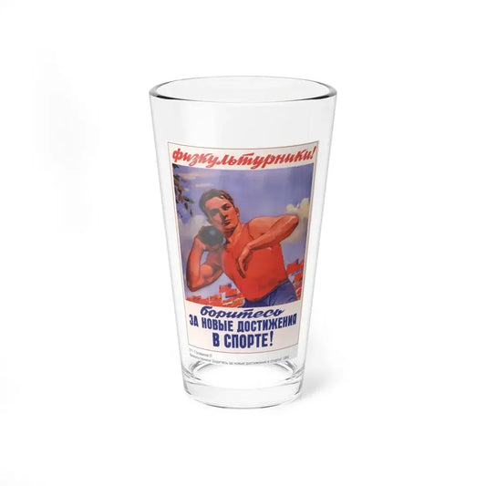 Soviet Era Poster 475 - Pint Glass 16oz 16oz - Go Mug Yourself