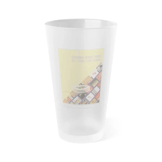 Soviet Era Poster 496 - Frosted Pint Glass 16oz 16oz Frosted - Go Mug Yourself