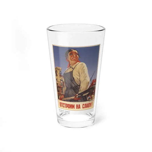 Soviet Era Poster 568 - Pint Glass 16oz 16oz - Go Mug Yourself
