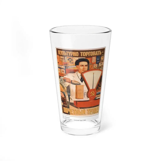 Soviet Era Poster 579 - Pint Glass 16oz 16oz - Go Mug Yourself