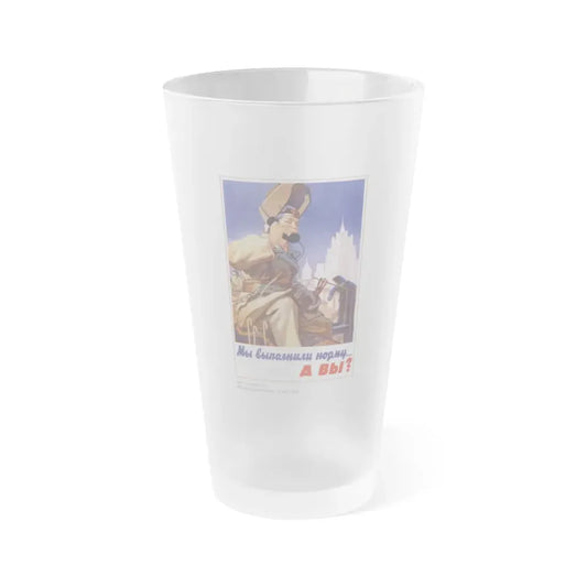 Soviet Era Poster 585 - Frosted Pint Glass 16oz Default Title - Go Mug Yourself