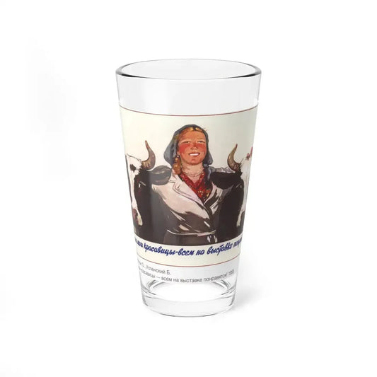 Soviet Era Poster 589 - Pint Glass 16oz 16oz - Go Mug Yourself