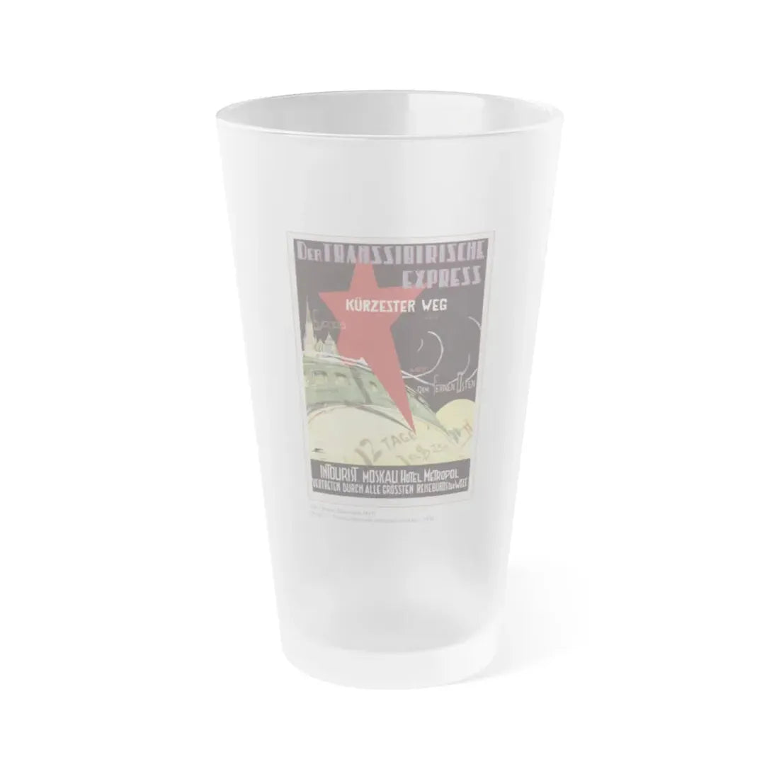 Soviet Era Poster 59 - Frosted Pint Glass 16oz Default Title - Go Mug Yourself
