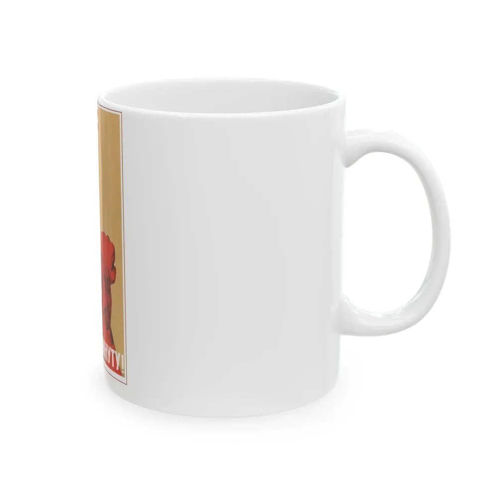 Soviet Era Poster 593 - White Coffee Mug-Go Mug Yourself