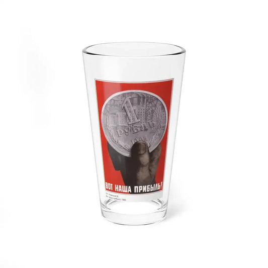 Soviet Era Poster 597 - Pint Glass 16oz 16oz - Go Mug Yourself