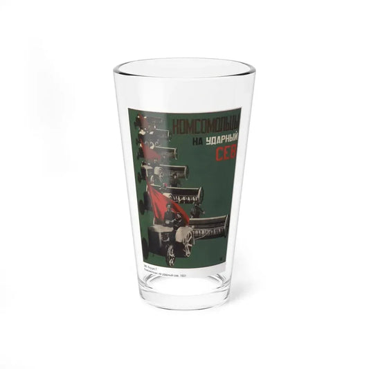 Soviet Era Poster 7 - Pint Glass 16oz 16oz - Go Mug Yourself