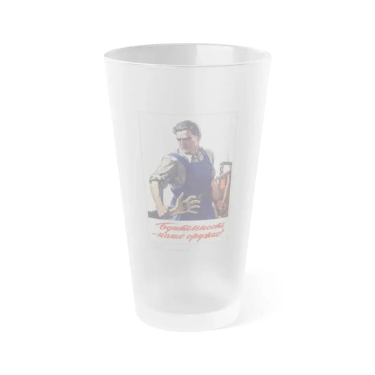 Soviet Era Poster 78 - Frosted Pint Glass 16oz Default Title - Go Mug Yourself