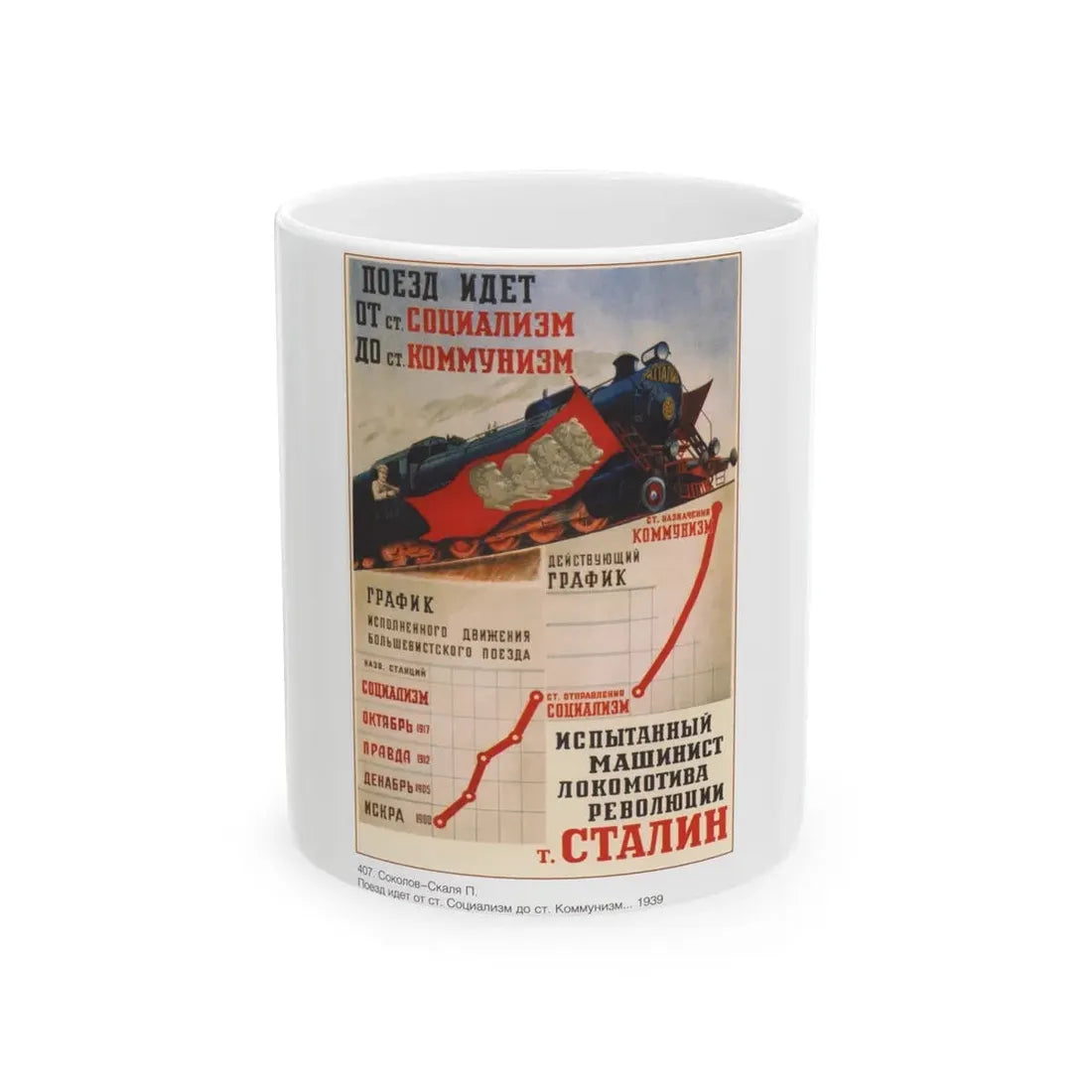 Soviet Era Poster 99 - White Coffee Mug 11oz - Go Mug Yourself