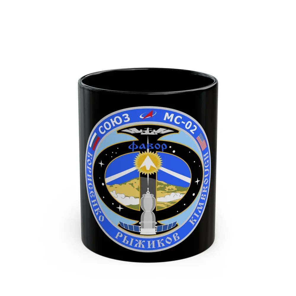 Soyuz MS-02 (Soyuz Programme) Black Coffee Mug-11oz-Go Mug Yourself
