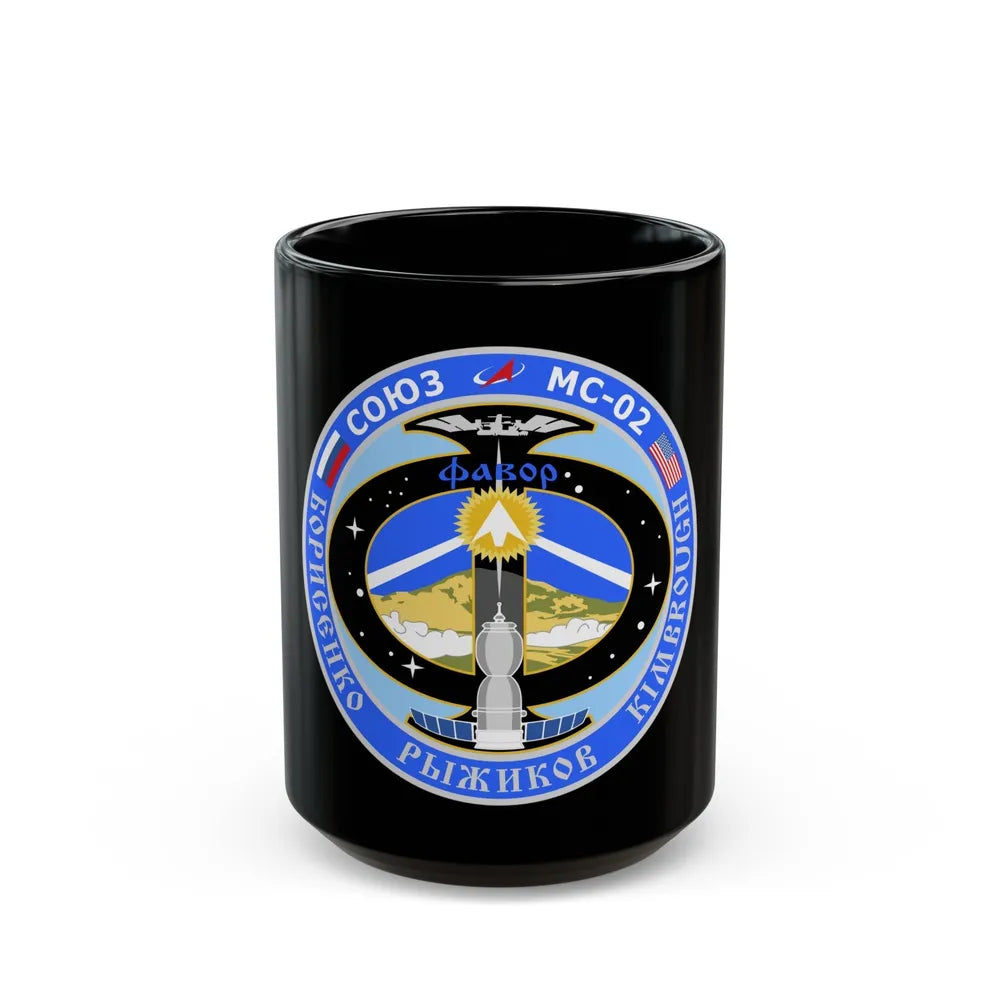 Soyuz MS-02 (Soyuz Programme) Black Coffee Mug-15oz-Go Mug Yourself