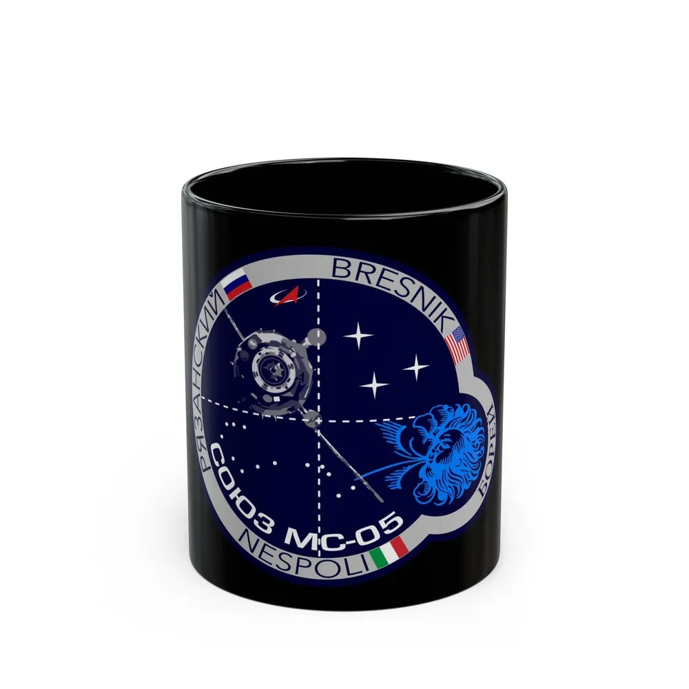 Soyuz MS-05 (Soyuz Programme) Black Coffee Mug-11oz-Go Mug Yourself