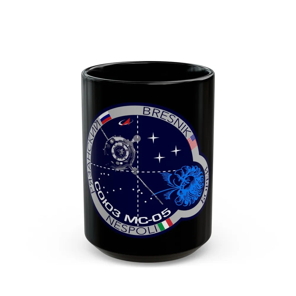 Soyuz MS-05 (Soyuz Programme) Black Coffee Mug-15oz-Go Mug Yourself