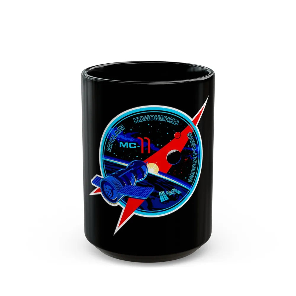 Soyuz MS-11 (Soyuz Programme) Black Coffee Mug-15oz-Go Mug Yourself