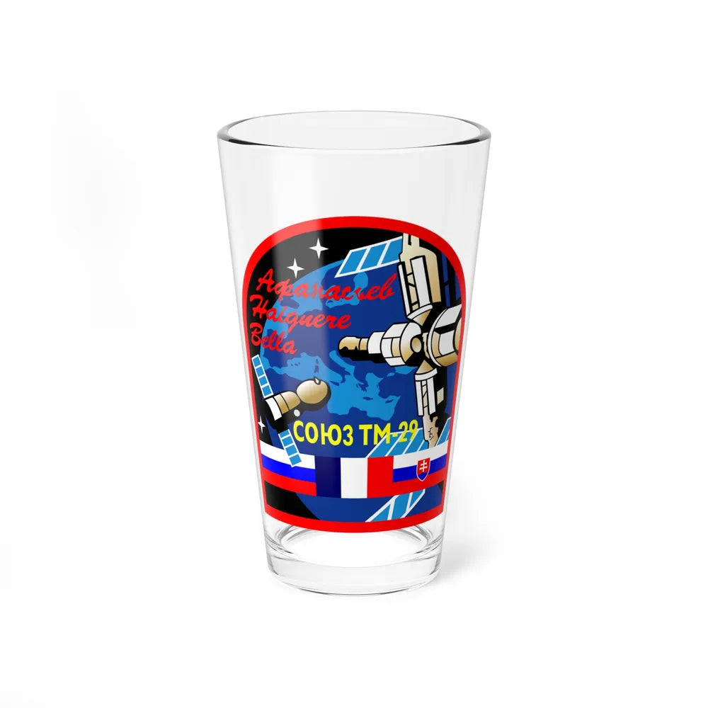 Soyuz TM-29 (Soyuz Space Programme) Pint Glass 16oz 16oz - Go Mug Yourself