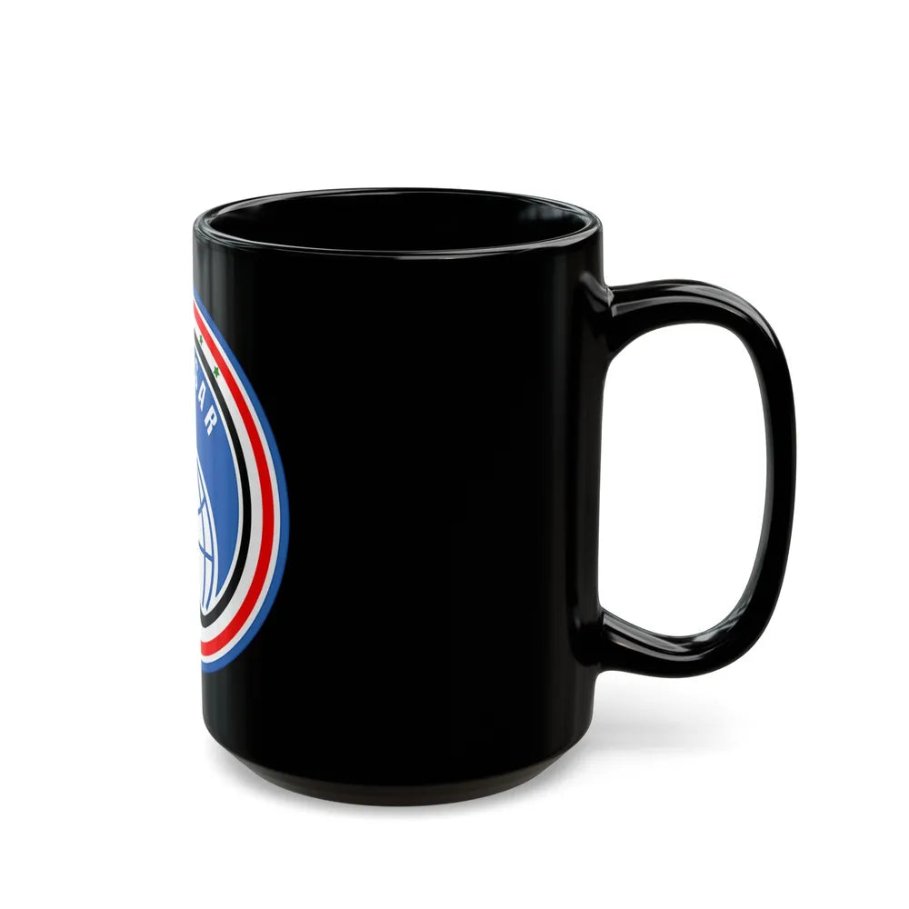 Soyuz TM-3 (Soyuz Programme) Black Coffee Mug-Go Mug Yourself