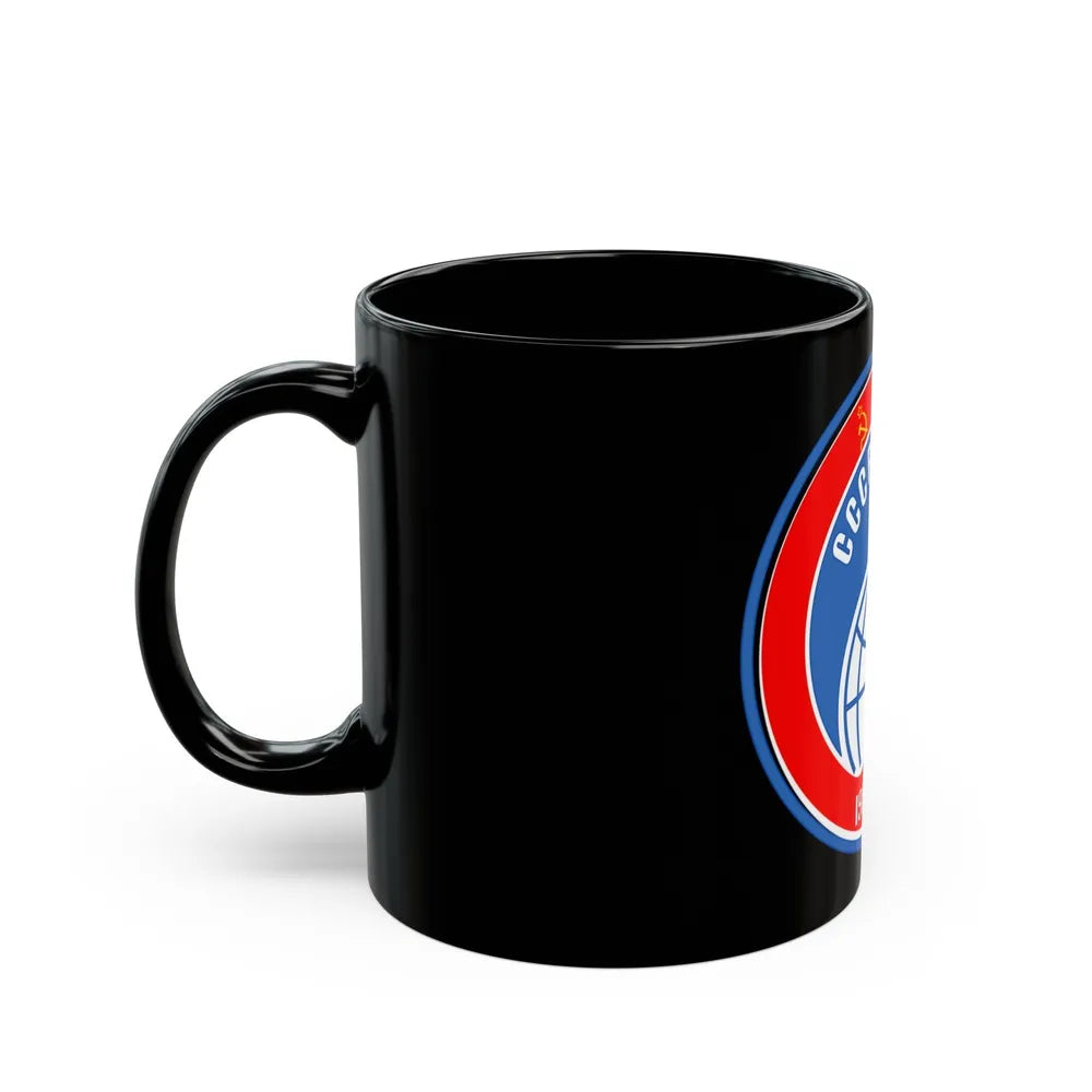 Soyuz TM-3 (Soyuz Programme) Black Coffee Mug-Go Mug Yourself