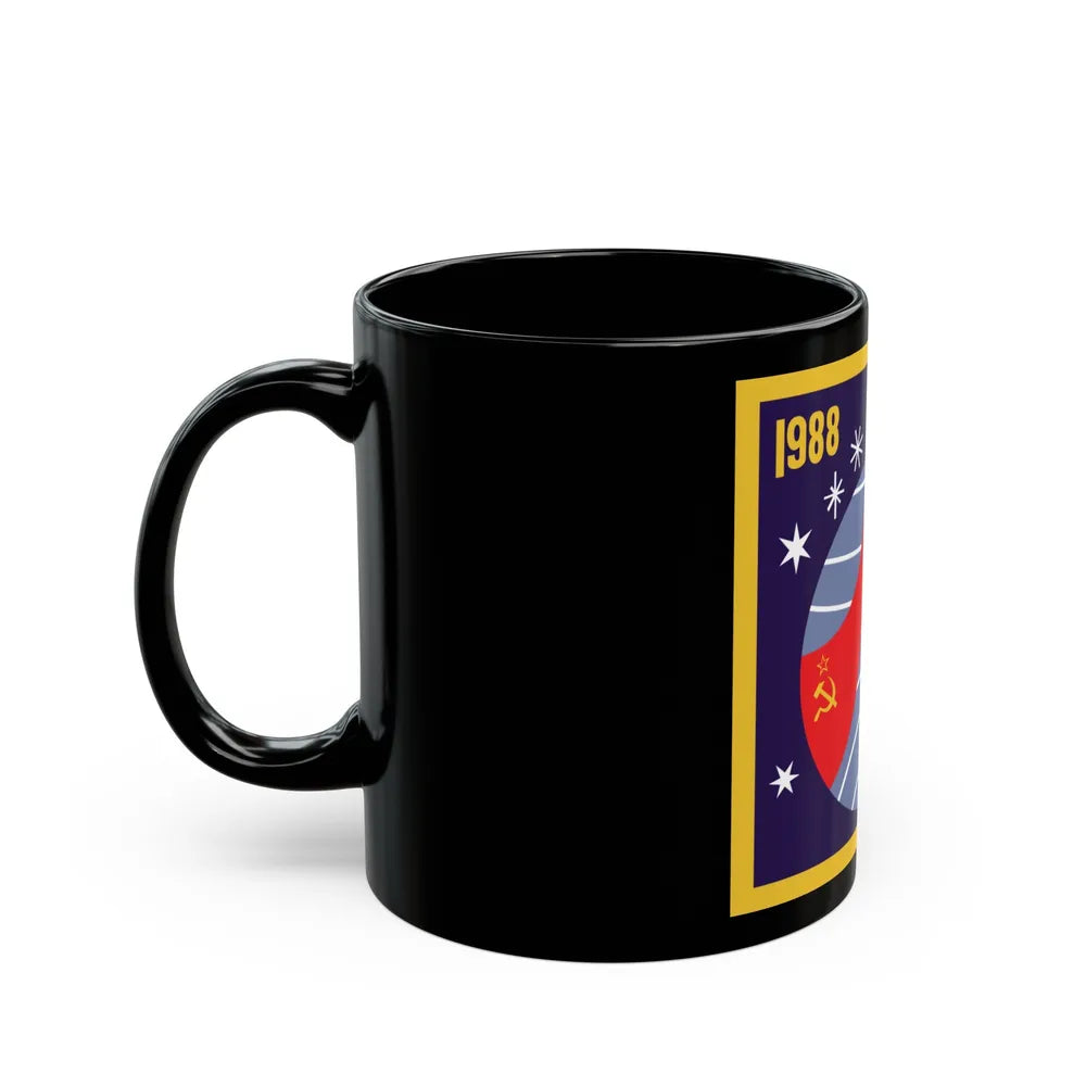 Soyuz TM-6 (Soyuz Programme) Black Coffee Mug-Go Mug Yourself