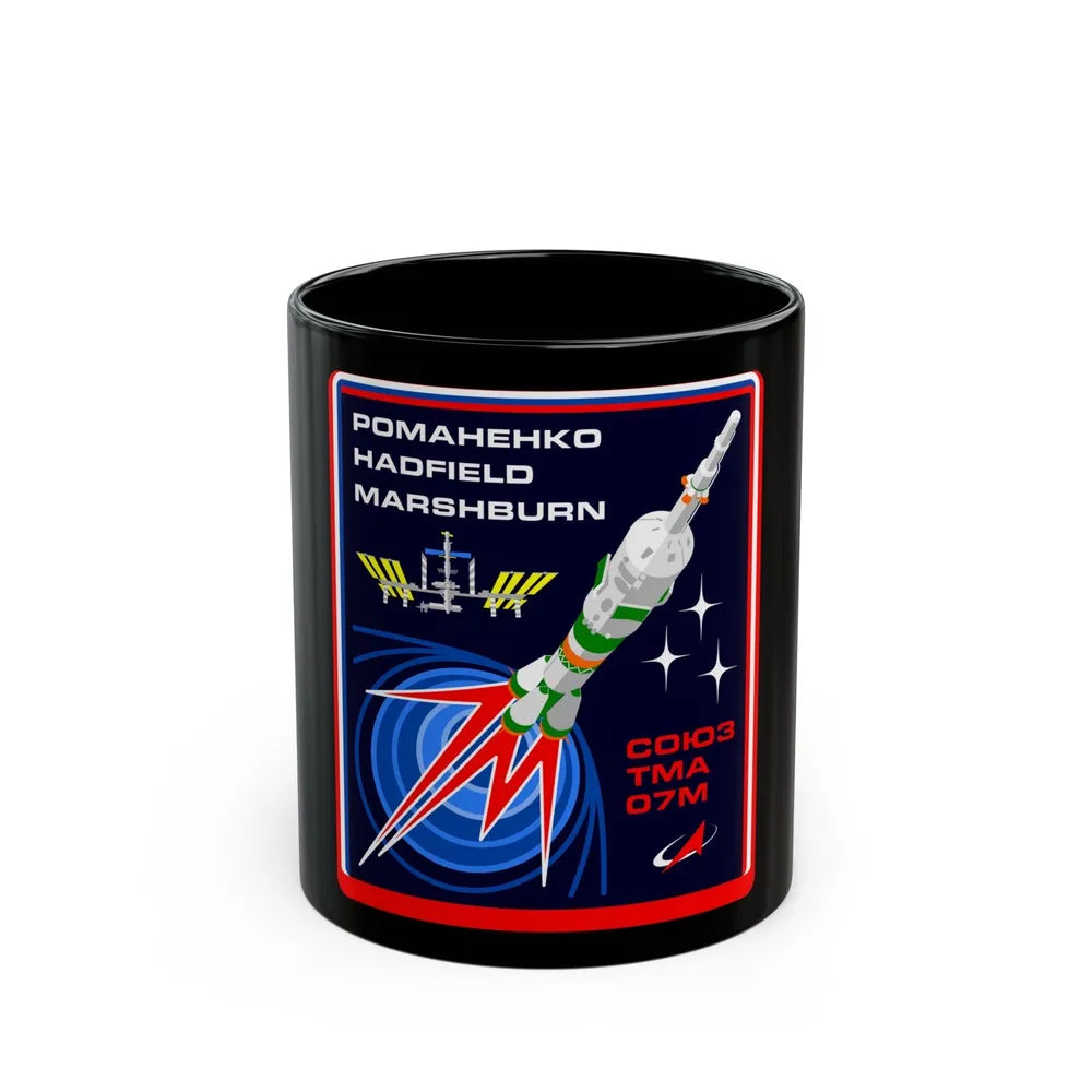 Soyuz TMA-07M (Soyuz Programme) Black Coffee Mug-11oz-Go Mug Yourself