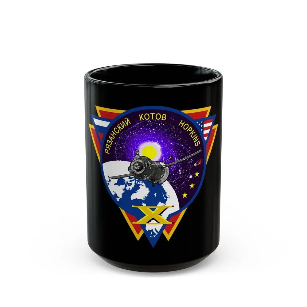 Soyuz TMA-10M (Soyuz Programme) Black Coffee Mug-15oz-Go Mug Yourself