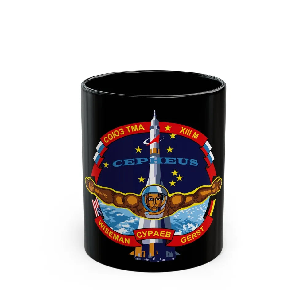 Soyuz TMA-13M (Soyuz Programme) Black Coffee Mug-11oz-Go Mug Yourself