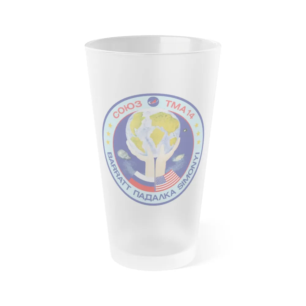 Soyuz TMA-14 (Soyuz Space Programme) Frosted Pint Glass 16oz-Go Mug Yourself