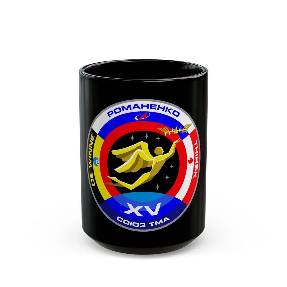 Soyuz TMA-15 (Soyuz Programme) Black Coffee Mug-15oz-Go Mug Yourself