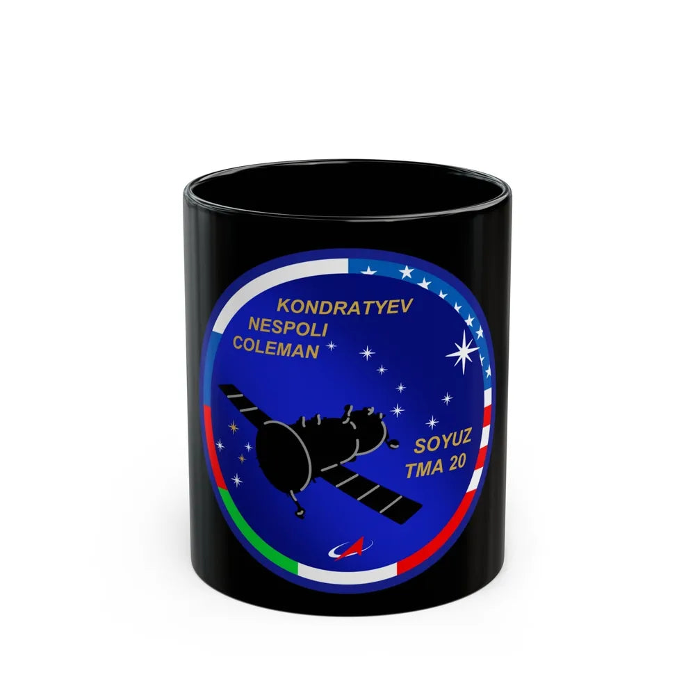 Soyuz TMA-20 (Soyuz Programme) Black Coffee Mug-11oz-Go Mug Yourself