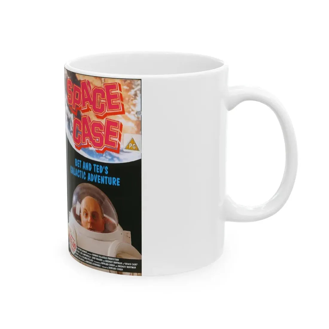 SPACE CASE BET AND TEDS GALACTIC ADVENTURE (VHS COVER) - White Coffee Mug - Go Mug Yourself