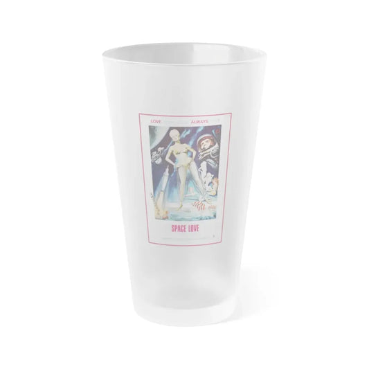 SPACE LOVE 1972 Movie Poster - Frosted Pint Glass 16oz 16oz Frosted - Go Mug Yourself