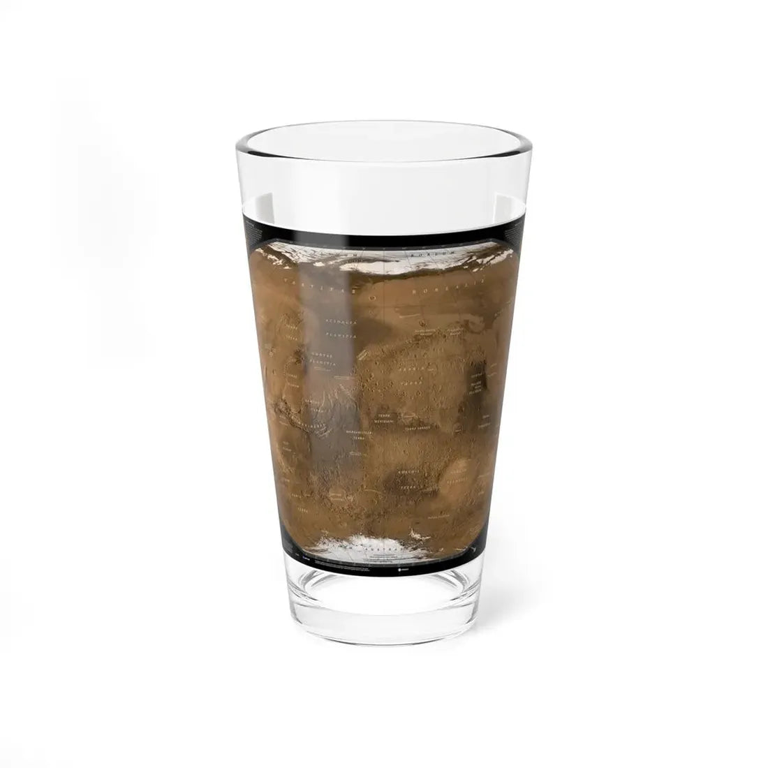 Space - MARS (2001) (Map) Pint Glass 16oz 16oz - Go Mug Yourself