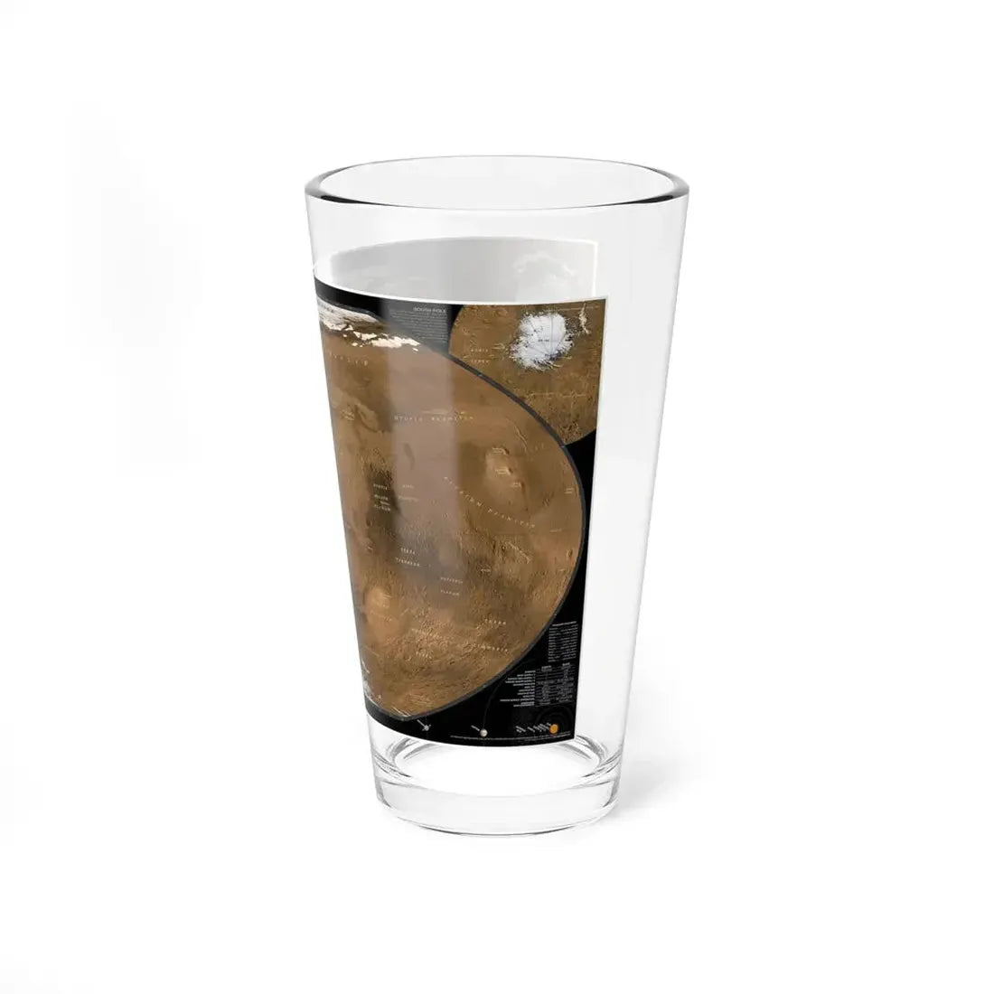 Space - MARS (2001) (Map) Pint Glass 16oz - Go Mug Yourself