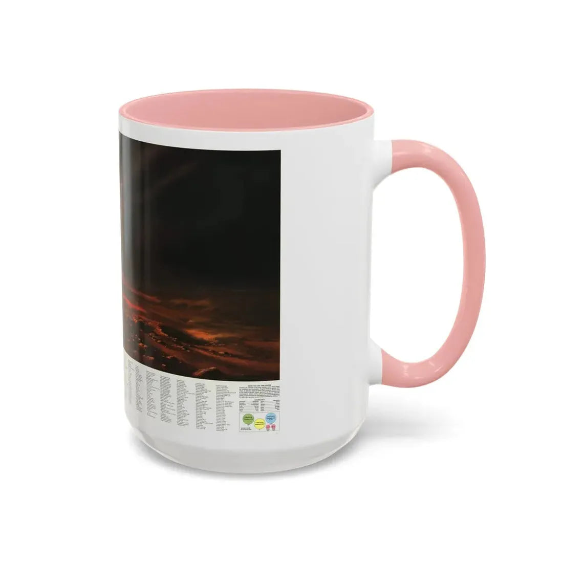 Space - MARS, Dusty Face of (1973) (Map) Accent Coffee Mug - Go Mug Yourself