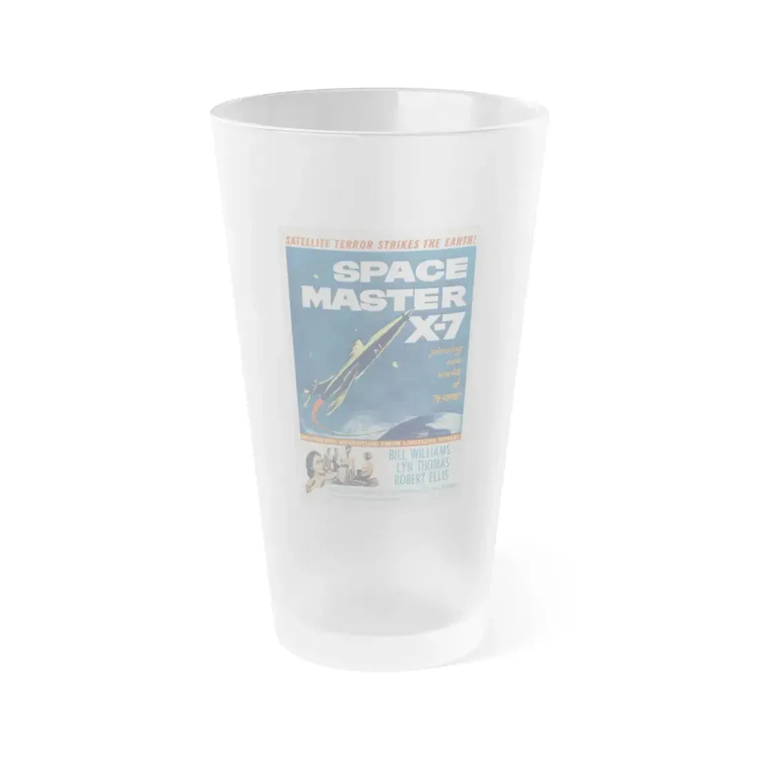 SPACE MASTER X-7 1958 Movie Poster - Frosted Pint Glass 16oz 16oz Frosted - Go Mug Yourself