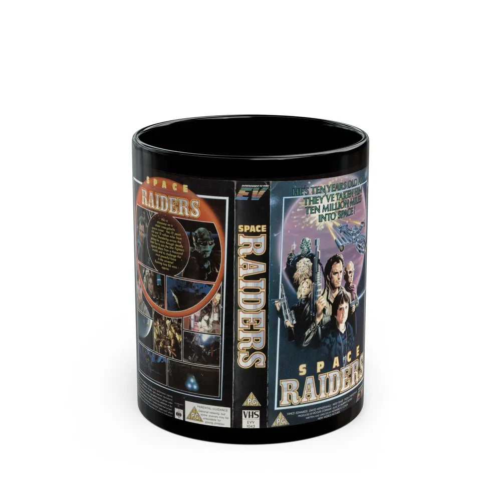 SPACE RAIDERS (VHS COVER) - Black Coffee Mug-11oz-Go Mug Yourself
