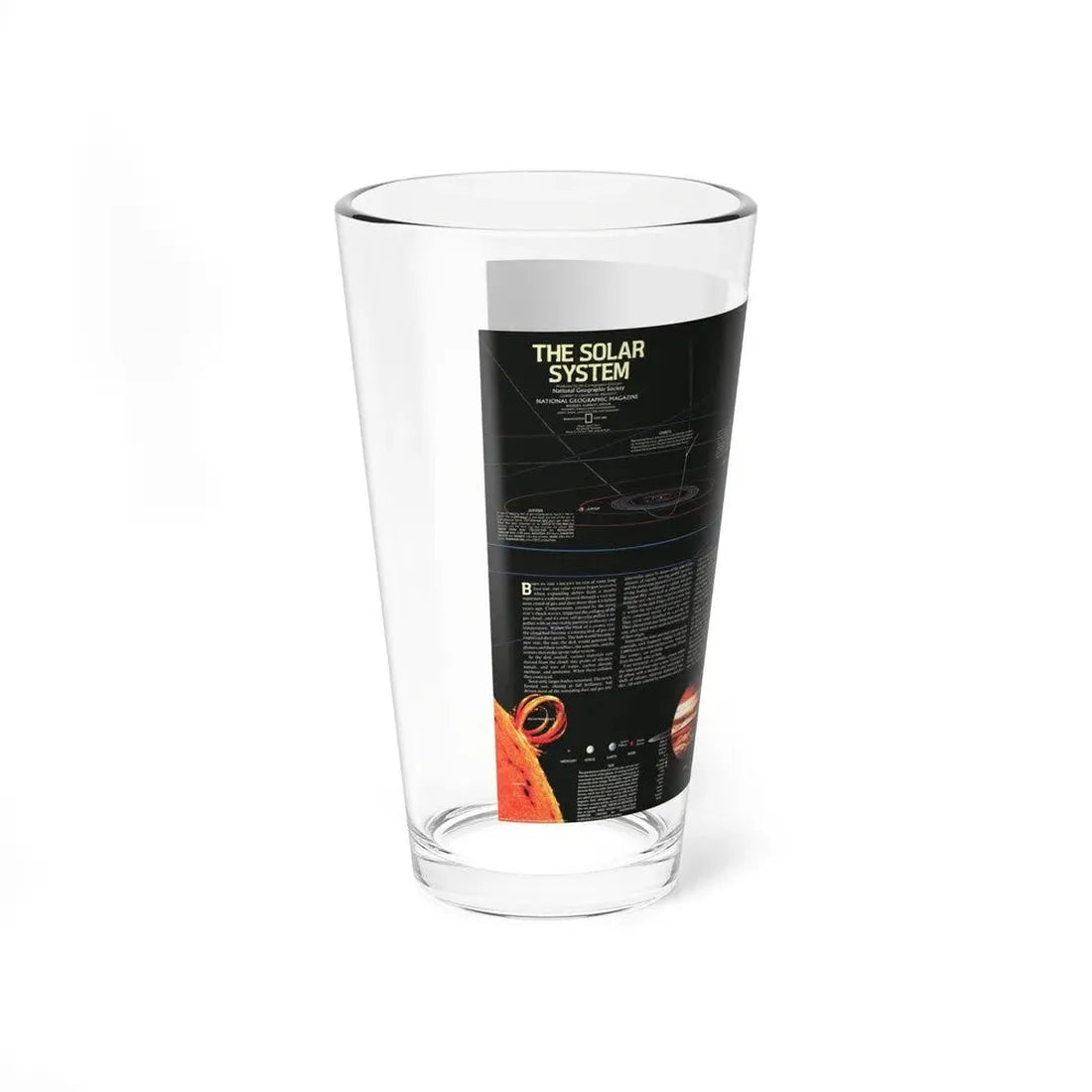 Space - The Solar System (1981) (Map) Pint Glass 16oz - Go Mug Yourself