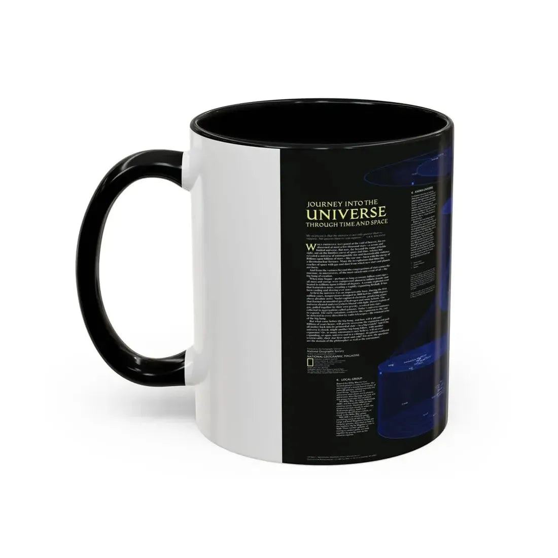 Space - The Universe - Through Time and Space (1983) (Map) Accent Coffee Mug - Go Mug Yourself