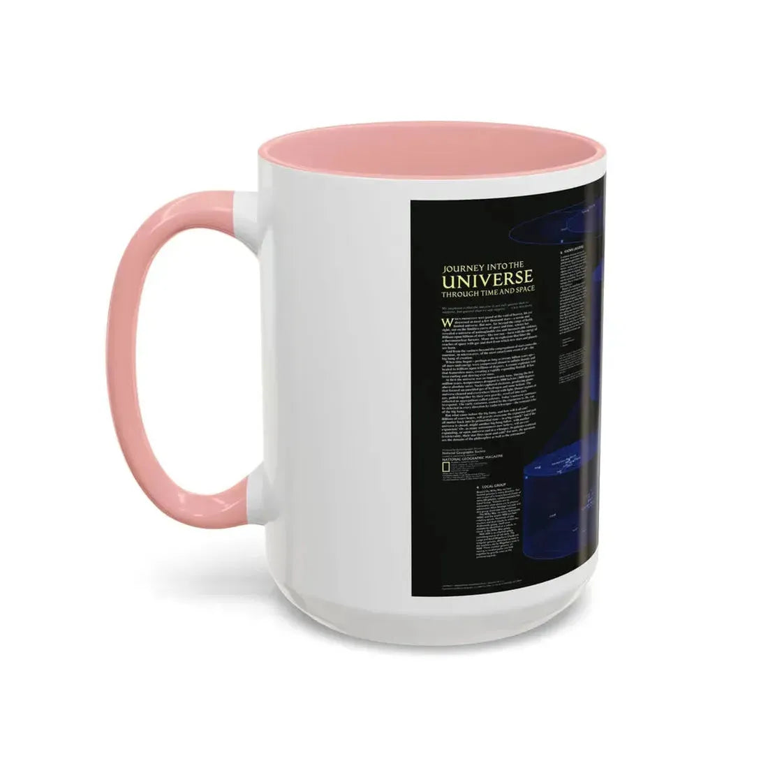 Space - The Universe - Through Time and Space (1983) (Map) Accent Coffee Mug - Go Mug Yourself