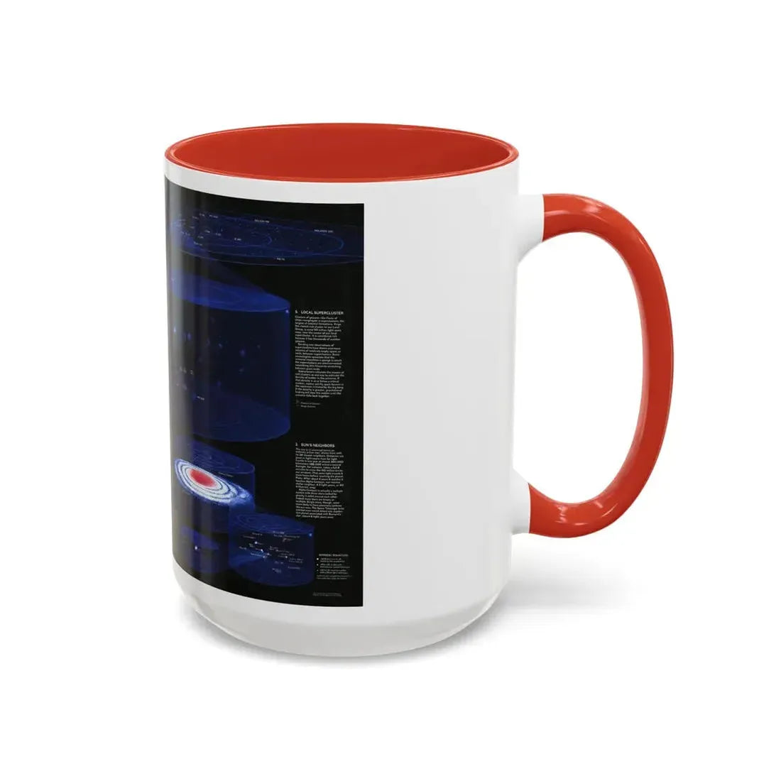 Space - The Universe - Through Time and Space (1983) (Map) Accent Coffee Mug - Go Mug Yourself