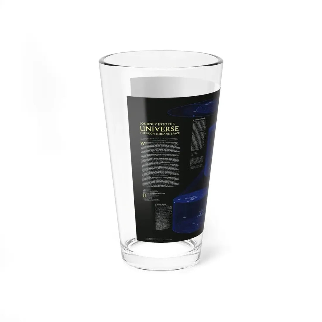 Space - The Universe - Through Time and Space (1983) (Map) Pint Glass 16oz - Go Mug Yourself