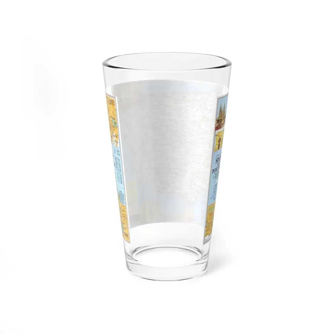 Spain and Portugal - A Traveller's Map 1 (1984) (Map) Pint Glass 16oz - Go Mug Yourself