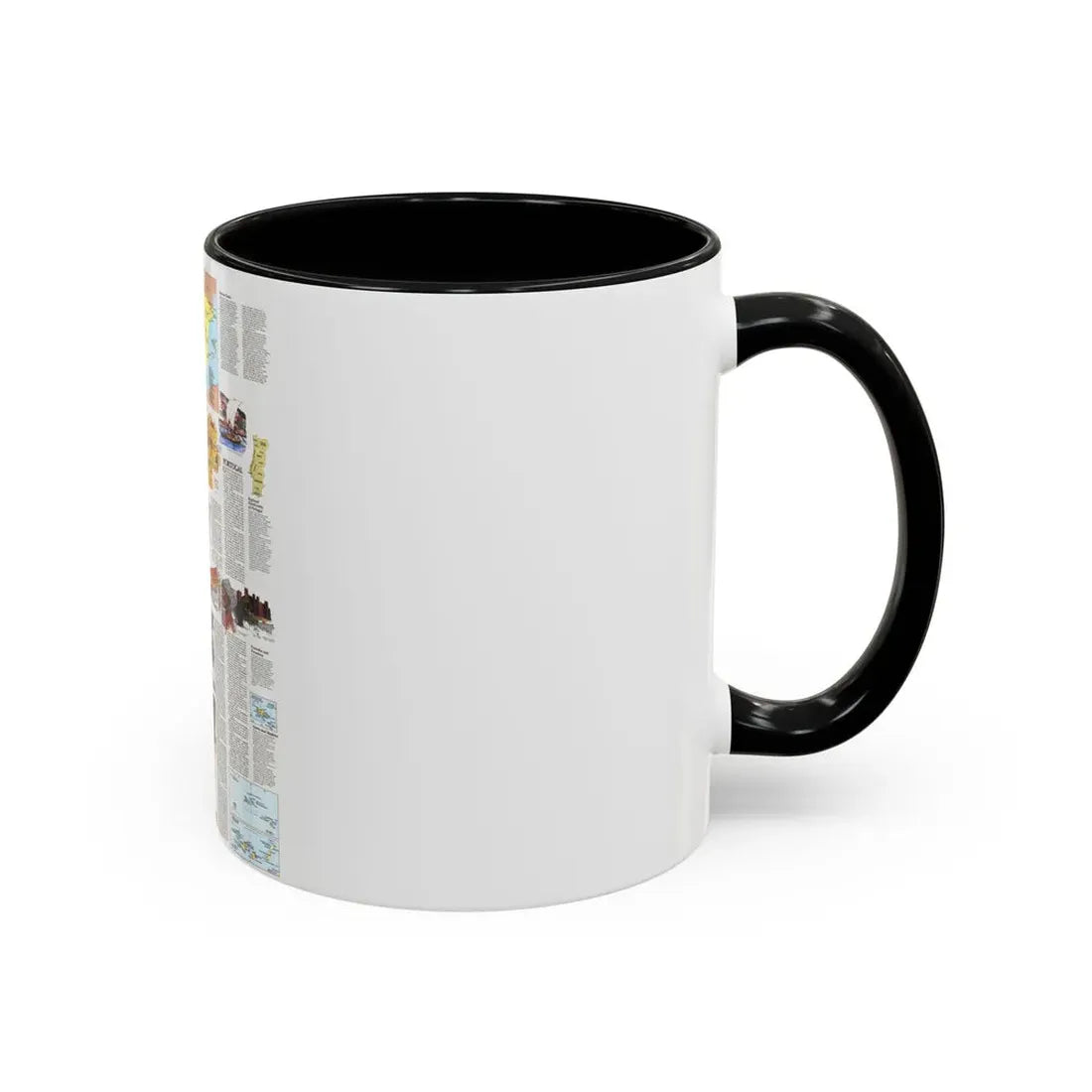 Spain and Portugal - A Traveller's Map 2 (1984) (Map) Accent Coffee Mug - Go Mug Yourself