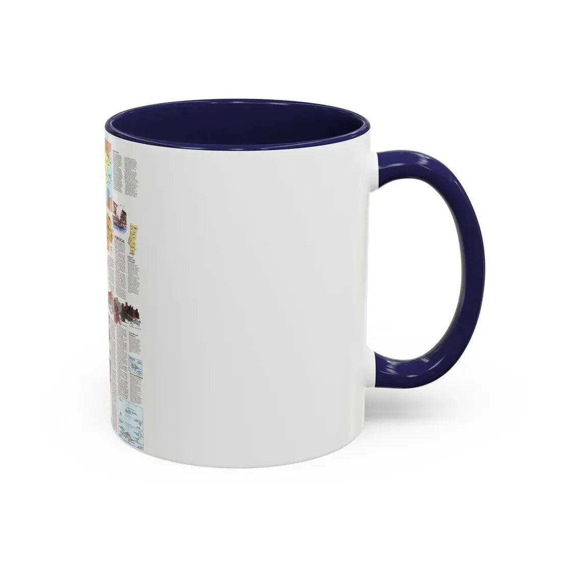 Spain and Portugal - A Traveller's Map 2 (1984) (Map) Accent Coffee Mug - Go Mug Yourself