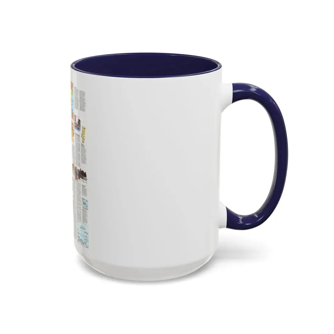 Spain and Portugal - A Traveller's Map 2 (1984) (Map) Accent Coffee Mug - Go Mug Yourself
