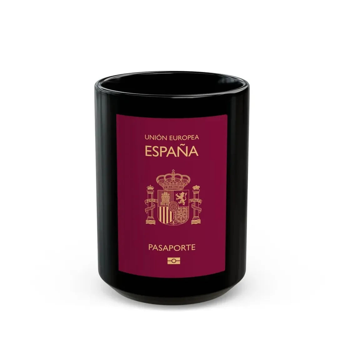 Spain Passport - Black Coffee Mug 15oz - Go Mug Yourself