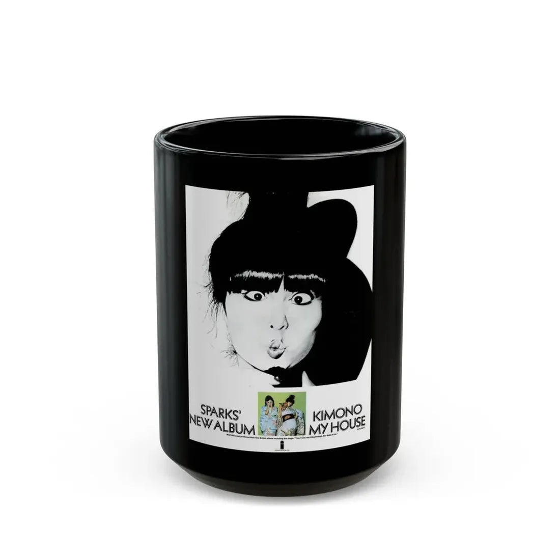 Sparks 1974 (Music Poster) Black Coffee Mug 15oz - Go Mug Yourself